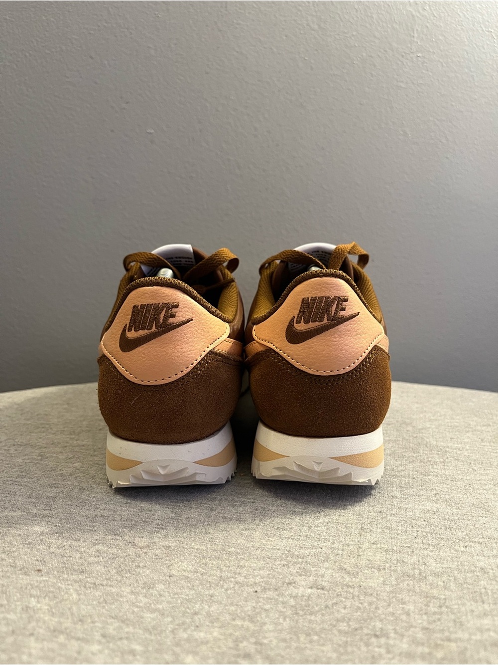 Nike Cortez Textile Sneaker British Tan Orange Chalk Women's Size 7 DZ2795-202 - Picture 6 of 11